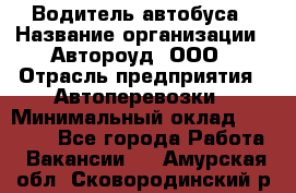 Водитель автобуса › Название организации ­ Автороуд, ООО › Отрасль предприятия ­ Автоперевозки › Минимальный оклад ­ 50 000 - Все города Работа » Вакансии   . Амурская обл.,Сковородинский р-н